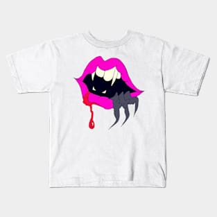 Lips Ghost Drawing Kids T-Shirt